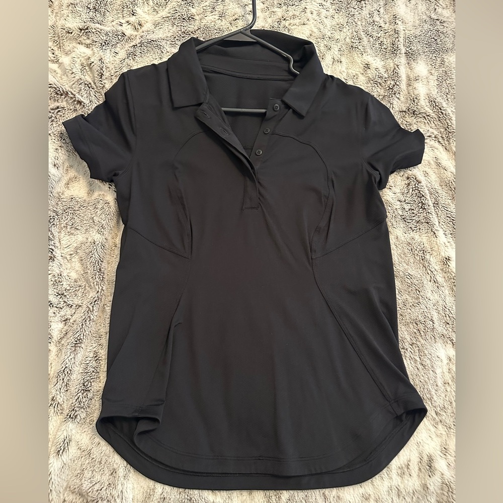 Lululemon quick drying short sleeve polo * curved hem